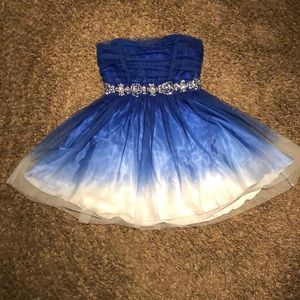 Strapless ombré dress